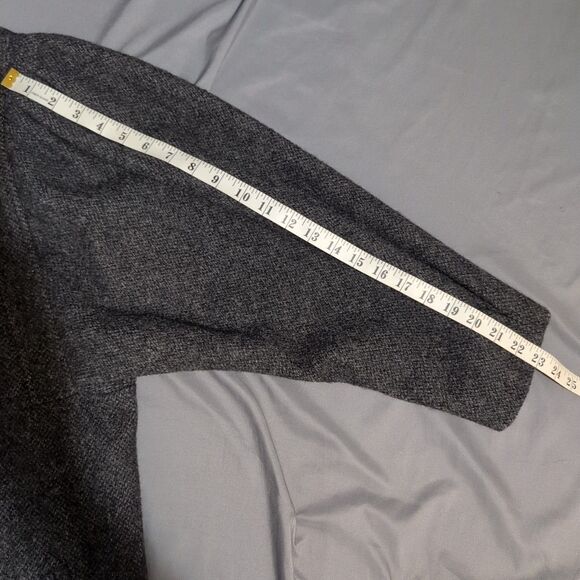 Vintage Portrait Wool Long Duster Coat Women's Size XL Black Button Front EUC - Picture 9 of 11